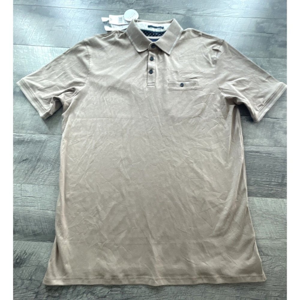 Jachs Polo Shirt Mens XL Ultra Soft Pocket Golf Casual Cotton Taupe MSRP $89 NEW